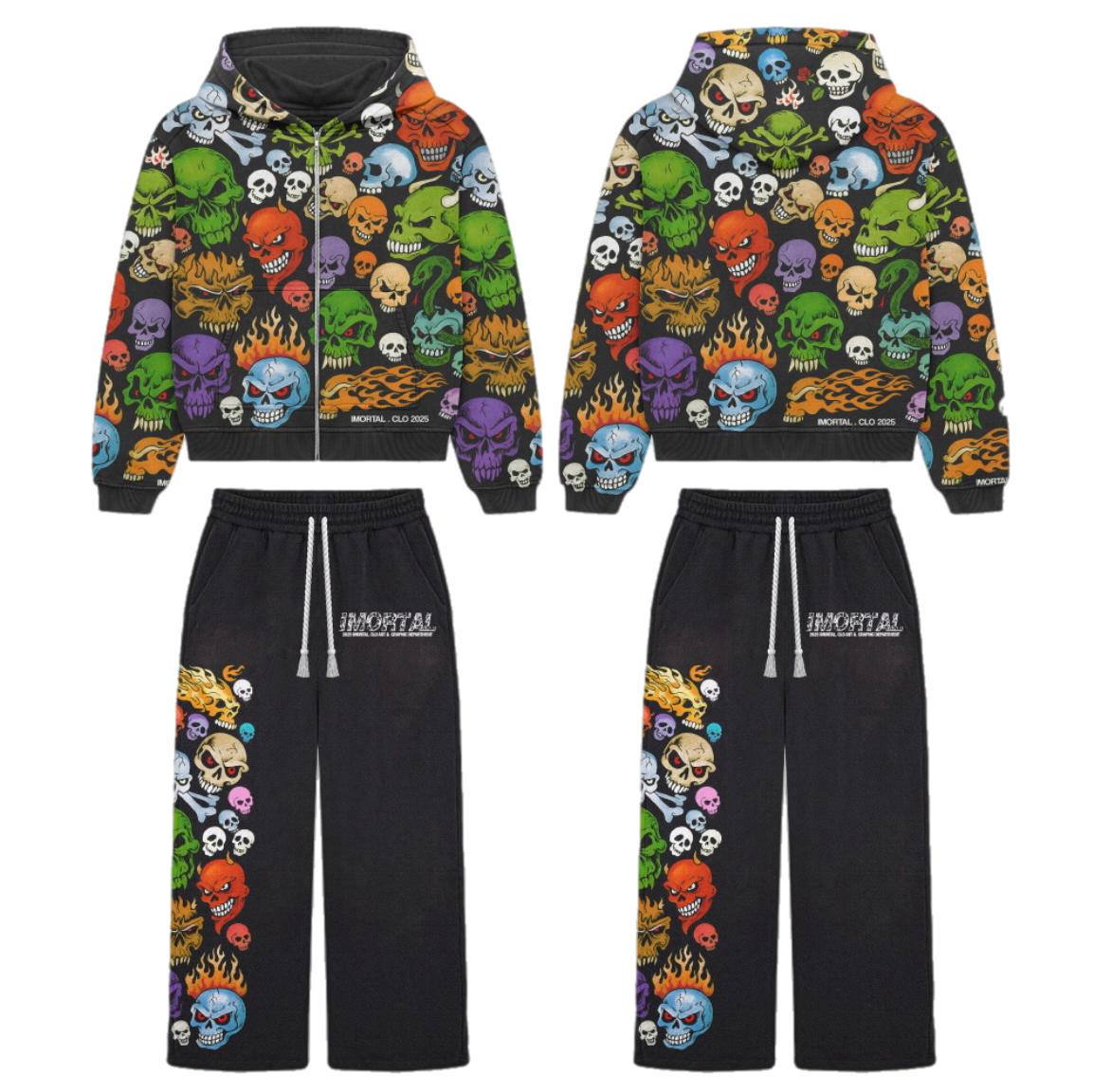 x Imortal Clothing “ SKULL INFERNO SET ” 25